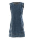 Detachable Sleeve Denim Mini Dress